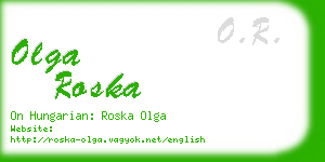 olga roska business card